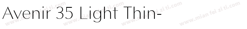 Avenir 35 Light Thin字体转换